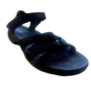 Teva Tirra Black Sport Sandals Womens 8 Water Hiking Outdoor Camping Comfort